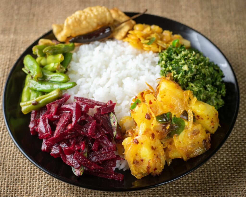 Typical Sri Lankan Rice & Curry